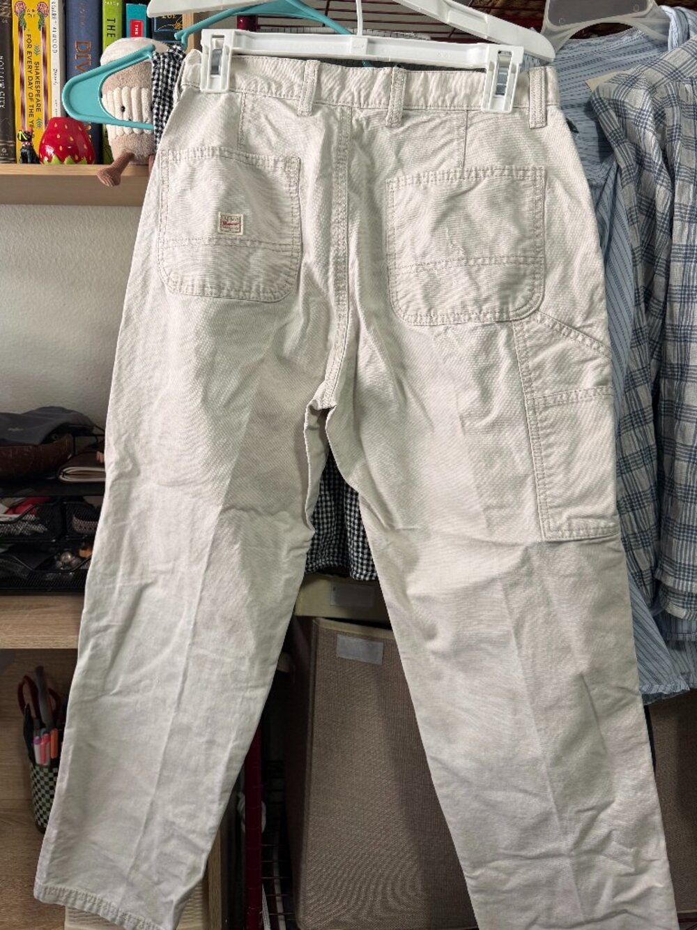 Old Navy Carpenter Pants Women’s 8/30 Cream Utility Pants